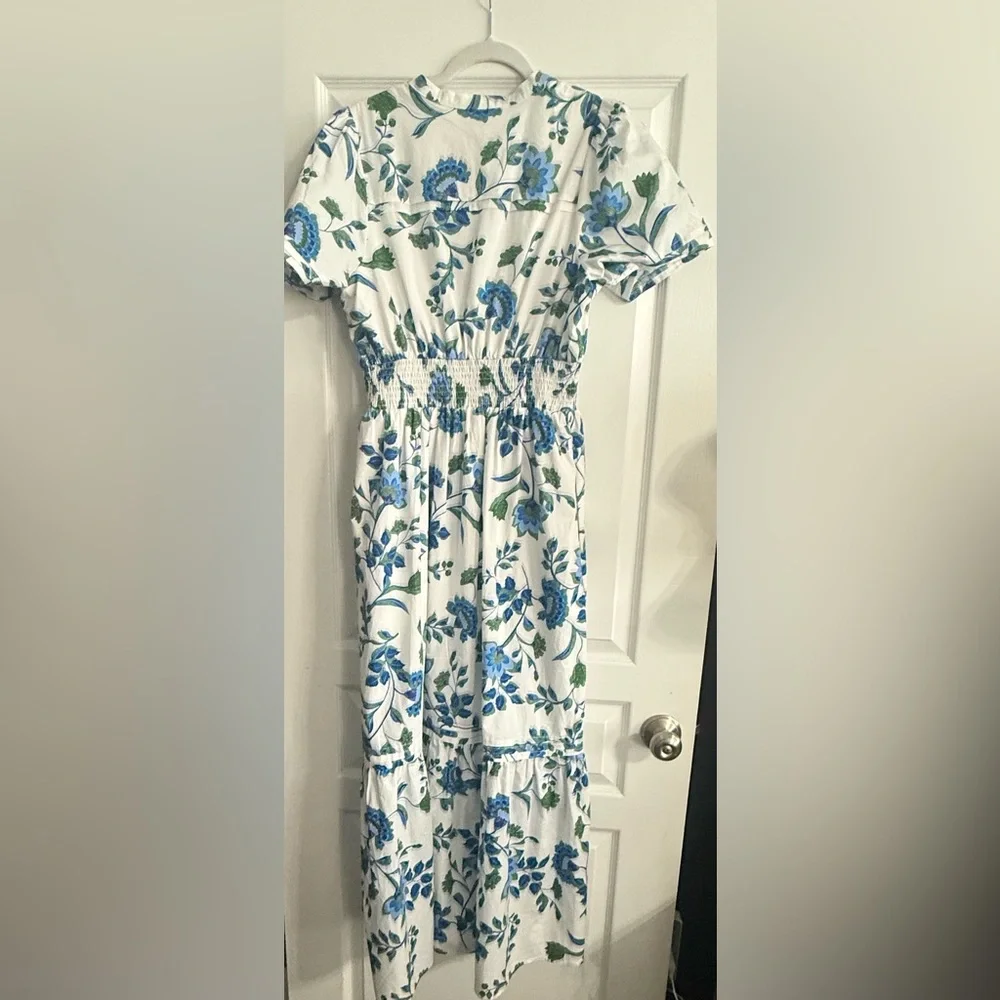 Samara Floral Belraj Poplin Maxi Dress by Sugarlips - Picture 2 of 7